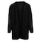 Long Cardigan with Pocket for Women, Extra Small-Double Extra Large, Black
