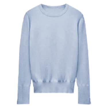 Round Neck Basic Pullover for Women, Extra Small-Double Extra Large, Light Blue