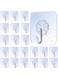 Lamondre Pack of 30 Adhesive Hooks, Self-Adhesive Hooks, Transparent Adhesive Hooks, Wall Hooks, Self-Adhesive Transparent, Waterproof Multi-Purpose Hooks for Towel, Coat, Keys and Kitchen Utensils