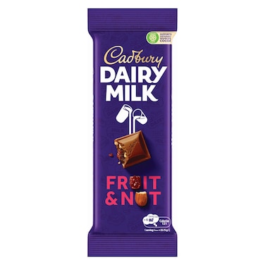 Cadbury Dairy Milk Fruit and Nut Chocolate Bar, 95g