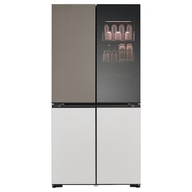 LG MoodUP InstaView French Door Refrigerator GR-A34FDMKJ, Lux Grey-Lux White, 527 L, LED Doors