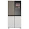 LG MoodUP InstaView French Door Refrigerator GR-A34FDMKJ, Lux Grey-Lux White, 527 L, LED Doors