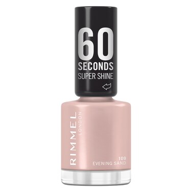 Rimmel London 60 Seconds Super Shine Nail Polish, 109 Evening Sand, 8ml