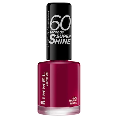 Rimmel London 60 Seconds Super Shine Nail Polish, 320 Rapid Ruby, 8ml