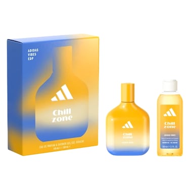 أديداس فايبس تشيل زون عطر ، 100 ملل + جل استحمام، 100 ملل