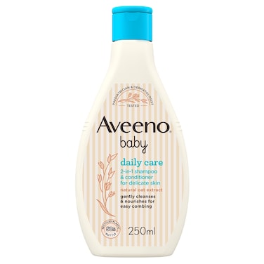 Aveeno Baby Daily Care Natural Oat Extract 2-in-1 Shampoo and Conditioner for Delicate Skin, 250ml
