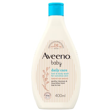 Aveeno Baby Daily Care Natural Oat Extract Hair and Body Wash for Sensitive Skin, 400ml
