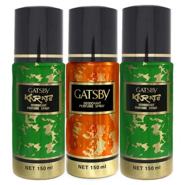 Gatsby Karate Deodorant Perfume Spray, 150ml Pack of 2 and Deodorant Perfume Spray, 150ml