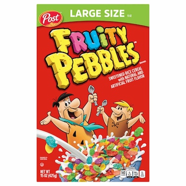 Post Fruity Pebbles Rice Cereal, 425g