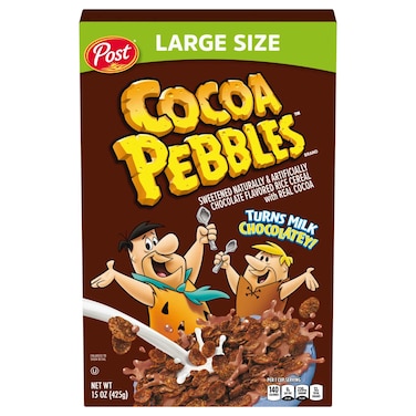 Post Cocoa Pebbles Chocolate Flavoured Rice Cereal, 425g