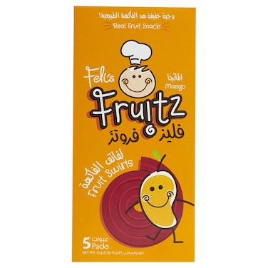 Feli's Fruitz Mango Fruit Swirls Snack, 15g Pack of 5