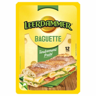 Leerdammer Cheese Slices for Baguette 12 Slices, 160g