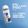 NIVEA Black &amp; White Invisible Antiperspirant Roll-On for Women 72H Active, 50ml Pack of 2