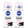 NIVEA Black &amp; White Invisible Antiperspirant Roll-On for Women 72H Active, 50ml Pack of 2