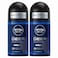 NIVEA MEN DEEP MaxxTech 72h Black Carbon Antiperspirant for Men, Roll-on 50ml Pack of 2