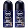 NIVEA MEN DEEP Black Carbon Espresso, Antiperspirant for Men, Roll-on 50ml Pack of 2