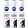 NIVEA Black &amp; White Invisible Antiperspirant Spray for Women, 72H Protect, 150ml Pack of 3