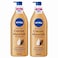 NIVEA Body Lotion for Dry Skin, Cocoa Butter, 48H Deep Moisture Care, 400ml Pack of 2