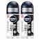 NIVEA MEN Black &amp; White Invisible Antiperspirant Roll-On Deodorant, 72H, 50ml Pack of 2