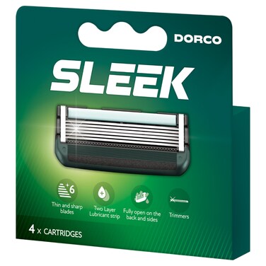 Dorco Sleek 6 Multiflex Razor Cartridges 4 Cartridges