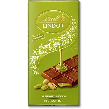 Lindt Lindor Pistachio Milk Chocolate Tablet, 100g