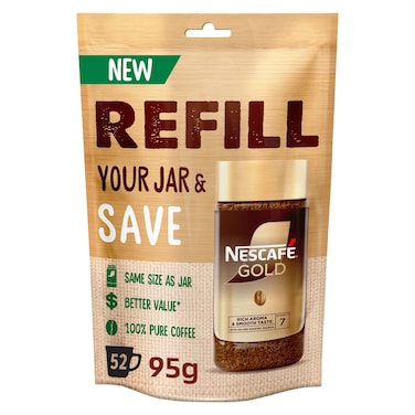 Nescafe Gold Coffee Refillable Pack, 95g