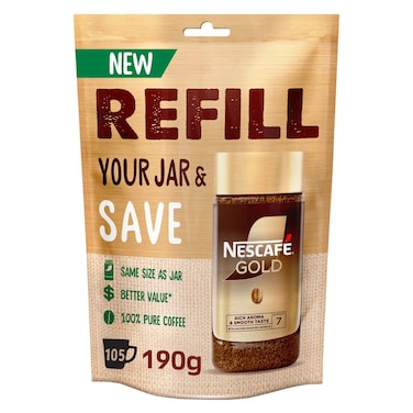 Nescafe Gold Coffee Refillable Pack, 190g