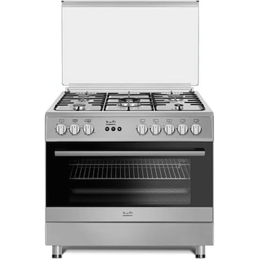 Daewoo , Gas Cooker 90 * 60cm, 90L Oven With 2 Convection Fan, Cast iron grid, Full safety, Dual oven glass, Made in Turkiye, DGC,S965HDFP