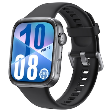 هواوي جي تي فيت 4 ساعة ذكية، مكالمات بلوتوث - أسود مع حزام إضافي