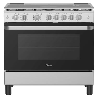 Midea Gas Cooker MFO-MG36LE(SS), 90x60cm, Silver, 5 Burners