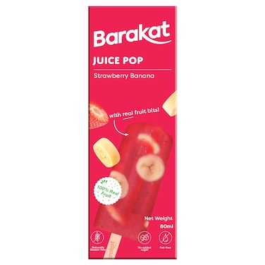 Barakat Strawberry Banana Juice Pop, 80ml