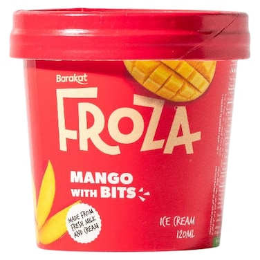 بركات فروزا بوظة مع قطع مانجو صغيرة 120 ملل