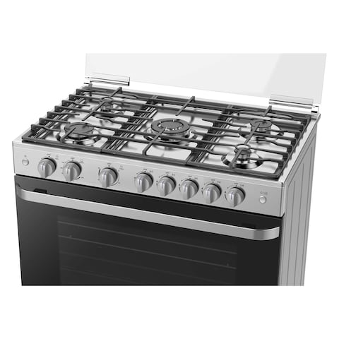 ميديا ​​موقد غاز MFO-MG36LE(SS)-C، 90 سم، 5 شعلات- فضي