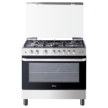 Midea Gas Cooker MFO-MG36LE(SS),  90x60cm, Silver, 5 Burners