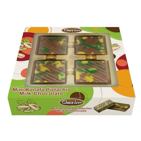 Chocoleen Mini Kunafa Pistachio Milk Chocolate, 80g