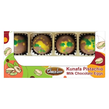 Chocoleen Kunafa Pistachio Milk Chocolate Eggs, 85g