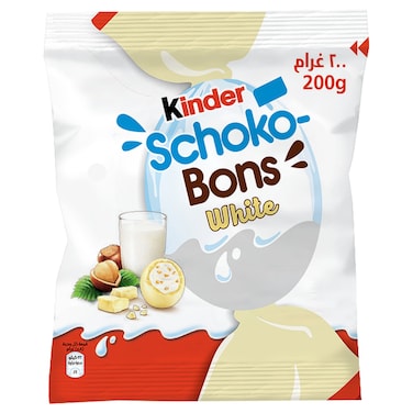 Kinder Schokobons Milky White Chocolates, 200g