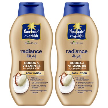 باراشوت لوشن للجسم بالكاكاو وفيتامين ب5، حزمة من قطعتين، 400 مل