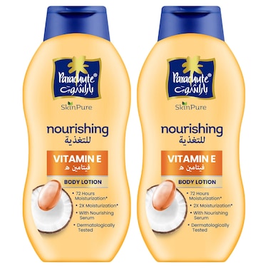 Parachute Vitamin E Body Lotion, 400ml Pack of 2