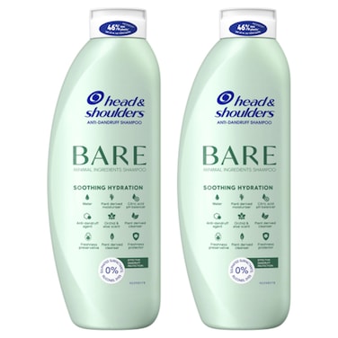 Head &amp; Shoulders Bare Soothing Hydration Shampoo, 400ml Pack of 2
