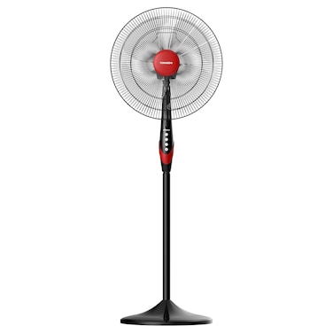 Tornado Stand Fan TSF-18XW, 3 Speed Level, Black and Red, 10x10x2cm