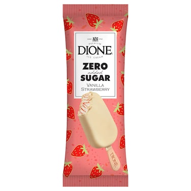 Dione Zero Added Sugar Vanilla Strawberry Ice Cream, 90ml