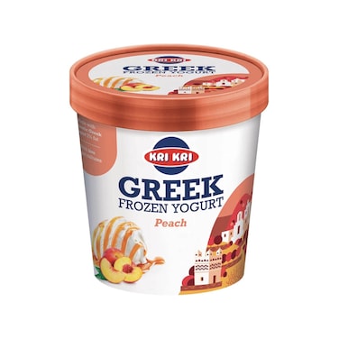 Kri Kri Greek Frozen Yogurt, Peach Flavor  Tub, 450ml