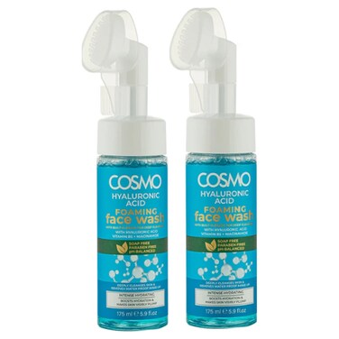 كوزمو غسول وجه رغوي بحمض الهيالورونيك، 175 ملل، حزمة من 2