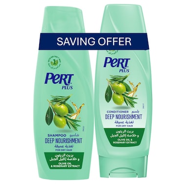 Pert Plus Deep Nourishment for Dry Hair Shampoo, 400ml + Pert Deep Nourishment for Dry Hair Conditioner, 360ml