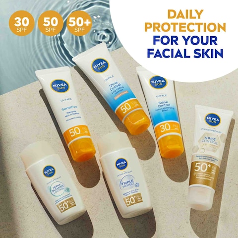 NIVEA Sun UV Face Specialist Derma Skin Fluid, SPF 50+, Combination Skin, 40ml