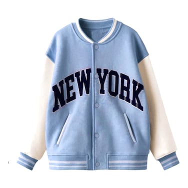 Full Sleeve Printed Jacket for Girl 917C, Blue, 3-14 Years
