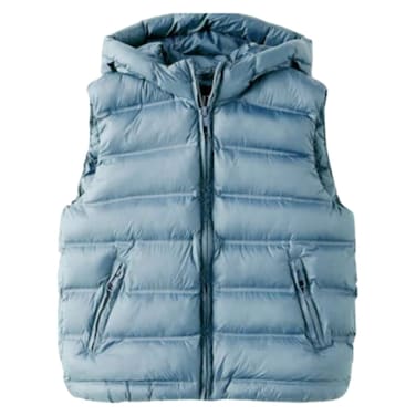 Sleeveless Puff Jacket for Boy 914C, Blue, 3-14 Years