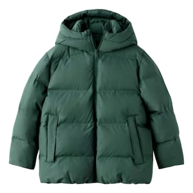 Hoodie Puff Jacket for Boy 915C, Green, 3-14 Years