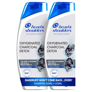 Head &amp; Shoulders Oxygenated Charcoal Detox Shampoo, 350ml Pack of 2